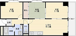 エクシード国分 3LDKの間取図画像