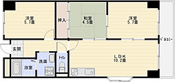 エクシード国分 3LDKの間取図画像