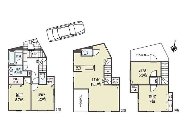 間取りを拡大表示