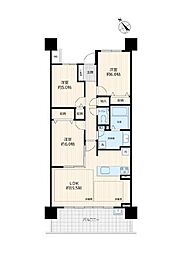 ザステージオガーデンフロントタワー 3LDKの間取図画像