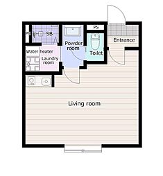 レジデンス王子 306 3階ワンルームのリビング/ダイニング