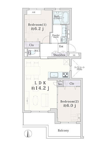 間取り ヴィルヌーブ鷺宮 3階/319