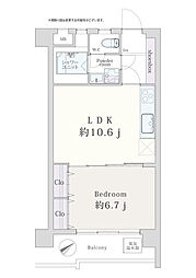薬王寺ニューハイツ 1LDKの間取図画像