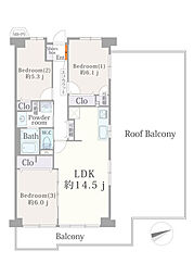 ガーデンプラザ船堀 3LDKの間取図画像