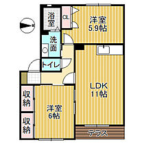 ディアスとなみII B棟 126 ｜ 富山県砺波市杉木（賃貸アパート2LDK・1階・54.32㎡） その2