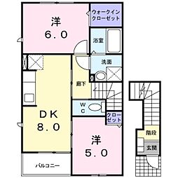 間取図画像 2DK