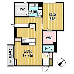 D-roomGrande 1LDKの間取図画像