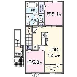 ゴラッソ 2LDKの間取図画像