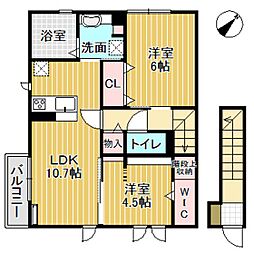 D-roomGrande 2LDKの間取図画像