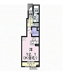 ブレイクスルー・一番町 ワンルームの間取図画像
