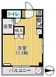 イサロッティ1 ワンルームの間取図画像