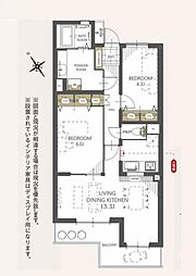 ダイアパレスロイヤルフォレスト桜木駅前弐番館 2LDKの間取図画像