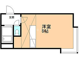 ランドマーク2 ワンルームの間取図画像