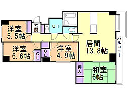 ル・ノール桜 4LDKの間取図画像