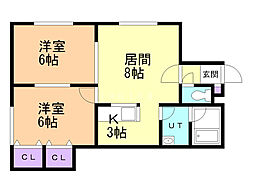 エコハイツ朝里 2階/201