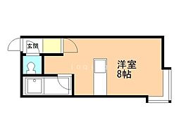 グランプリ東雲 ワンルームの間取図画像