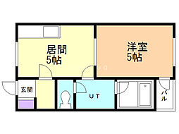 NICO 1DKの間取図画像