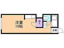 コーポみどり ワンルームの間取図画像