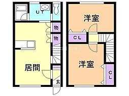 メゾントワベール 2LDKの間取図画像