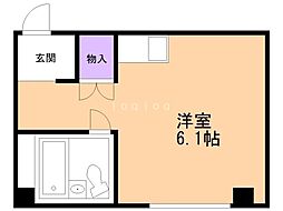 ハイツエルフィンコマツ ワンルームの間取図画像
