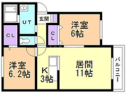 エルドラド 2LDKの間取図画像