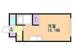 ベイヒルズ ワンルームの間取図画像