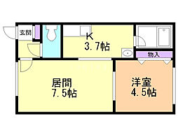 マンションガト 1LDKの間取図画像
