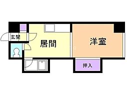 セレノ嵐山 1DKの間取図画像