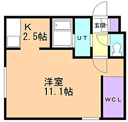Bilberry 1Kの間取図画像