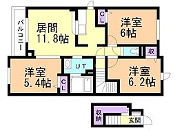 イルミオ1 3LDKの間取図画像