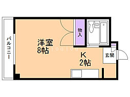 エスポワール237 ワンルームの間取図画像