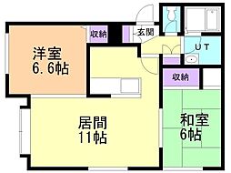 NORTE 2LDKの間取図画像