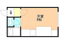 サンヴァレー ワンルームの間取図画像