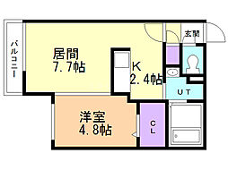 Blastinaho 1LDKの間取図画像