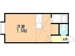 ニューサンロード ワンルームの間取図画像