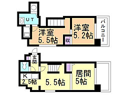 オタルベイサイドシティ7 2LDKの間取図画像