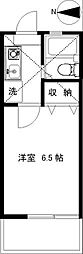 六会グリーンハイツ 1Kの間取図画像