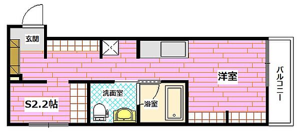 広島県安芸郡海田町畝2丁目(賃貸アパート1SK・1階・25.76㎡)の写真 その2