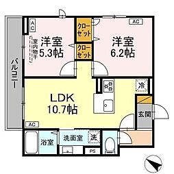 間取図画像 2LDK