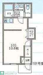 ＬｉＬｉ 1階ワンルームの間取り