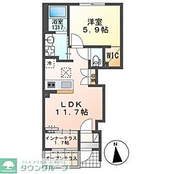 Ｒａｐｓ（ラプス） 1階1LDKの間取り