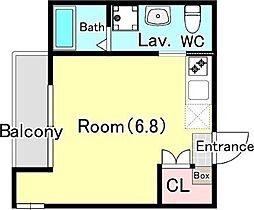 JR総武線 幕張本郷駅 徒歩15分の賃貸アパート 1階ワンルームの間取り