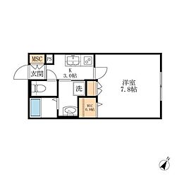 ＣＲＯＮＯＳ（クロノス） 1階1Kの間取り