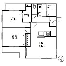 間取図画像 2LDK