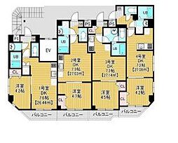 カイテキースV 404 4階1DKの間取り