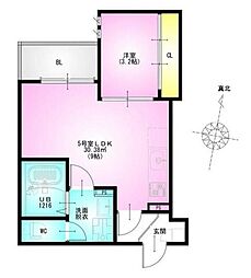 REGALEST 祐光 1LDKの間取図画像