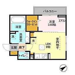 カナミオン 1LDKの間取図画像