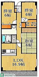 パラシオ 3LDKの間取図画像