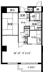 シティパーク津田沼 1LDKの間取図画像