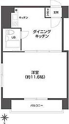 院内フラッツ100 1DKの間取図画像